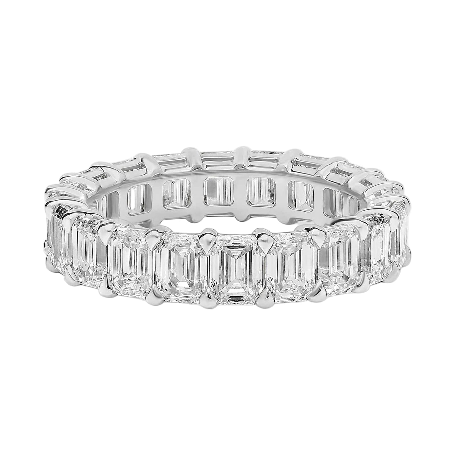 13 Ct. Emerald Cut Lab Diamond Eternity Band