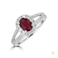 5 ct. -Stone Oval Ruby & Diamond Ring