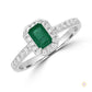 2 ct. Emerald Cut Halo Diamond Ring