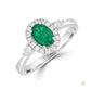 2 ct. Oval Emerald and Diamond Halo Ring