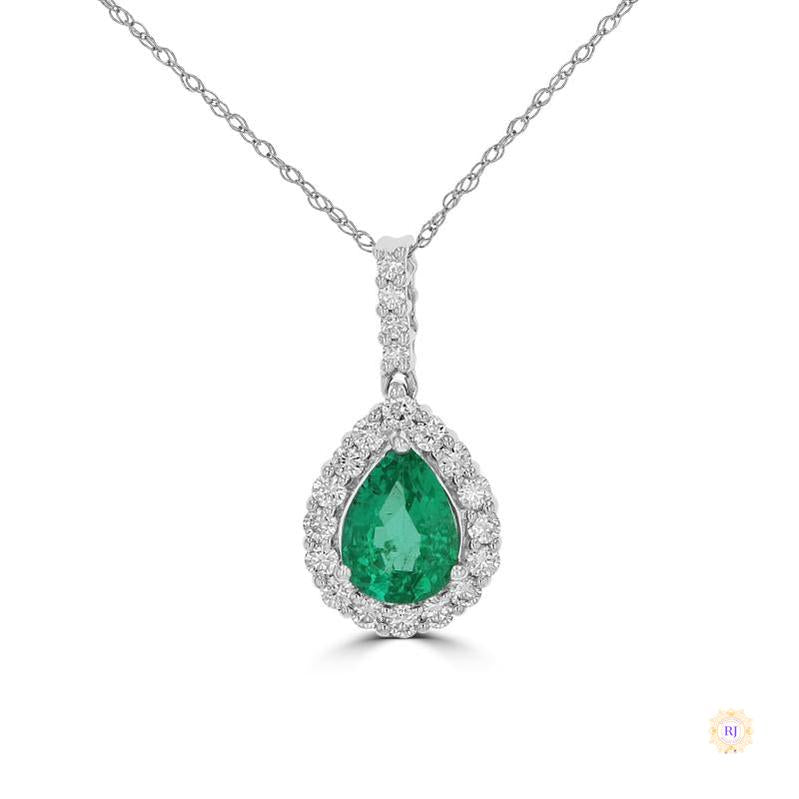 2 ct. pear Halo Teardrop Pendant