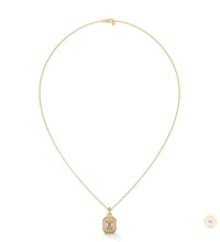 1.0 CT. Emerald-Cut Diamond Halo Pendant