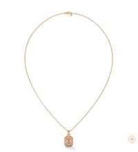 1.0 CT. Emerald-Cut Diamond Halo Pendant