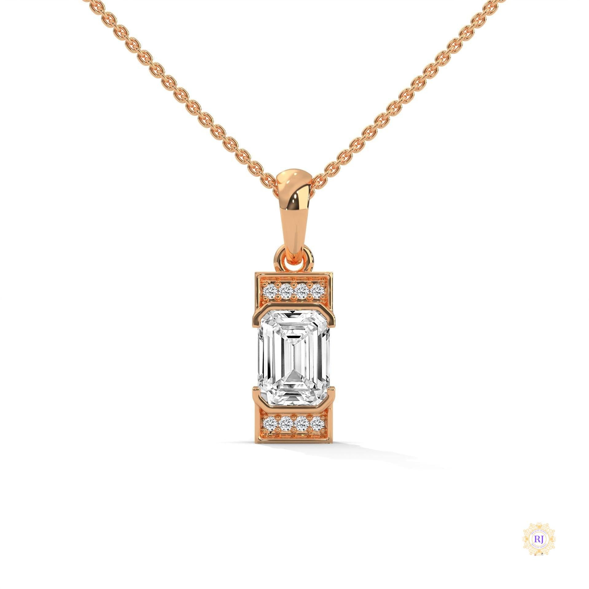 1.0 CT. Emerald-Cut Diamond Pendant