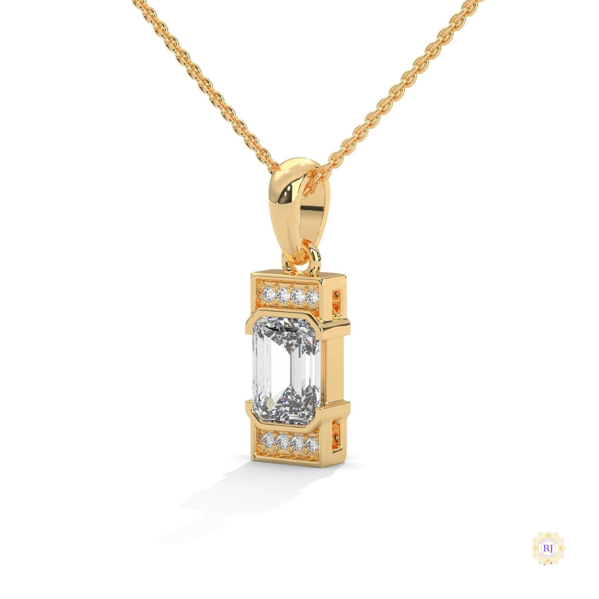 1.0 CT. Emerald-Cut Diamond Pendant