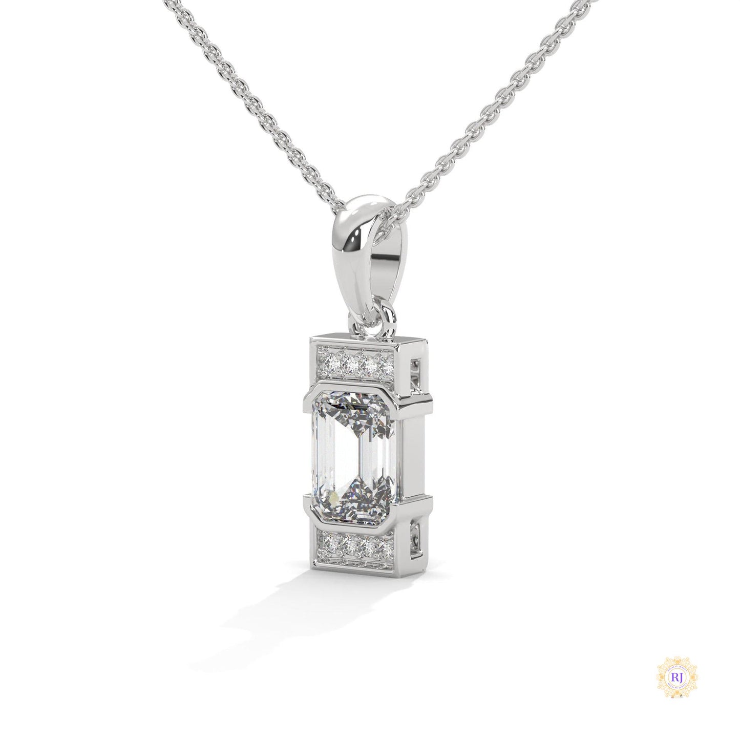 1.0 CT. Emerald-Cut Diamond Pendant