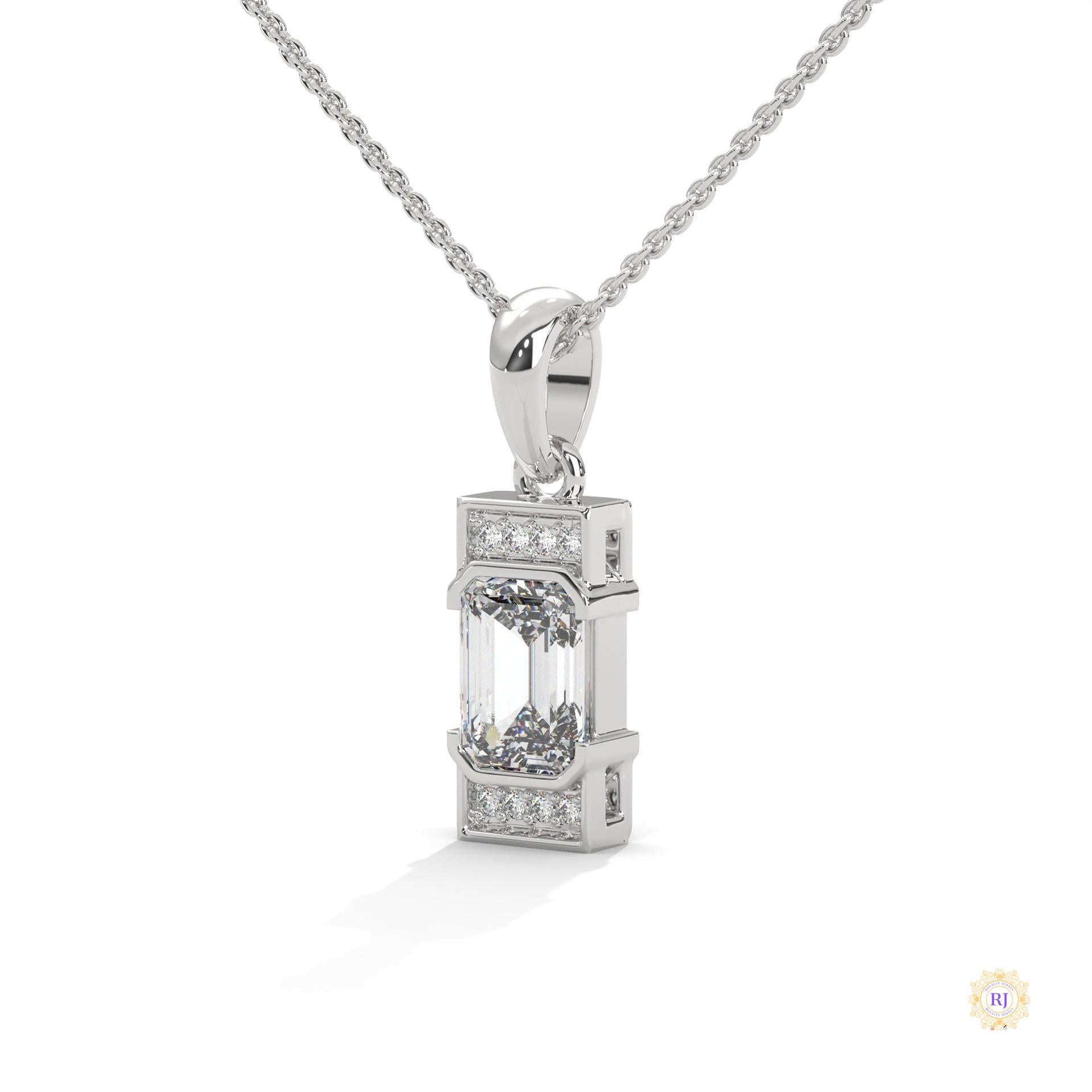 1.0 CT. Emerald-Cut Diamond Pendant