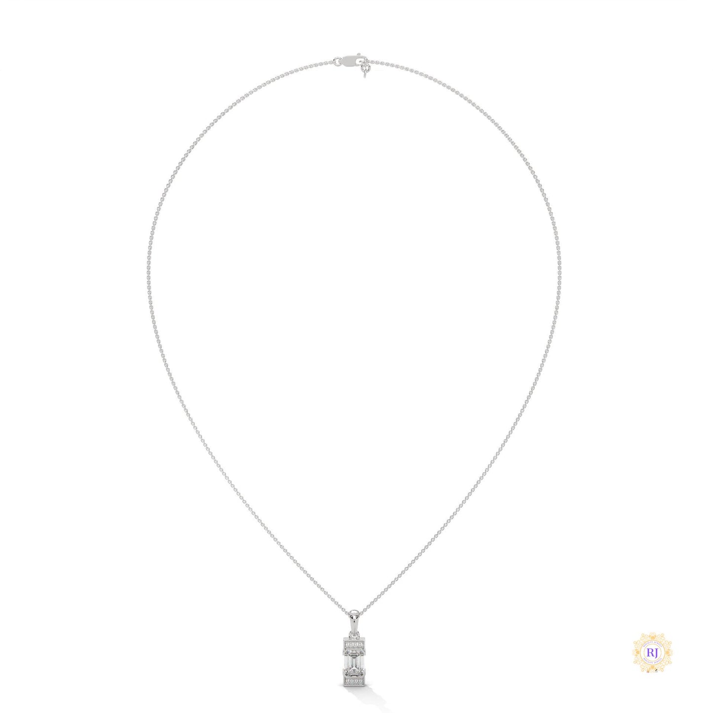 1.0 CT. Emerald-Cut Diamond Pendant