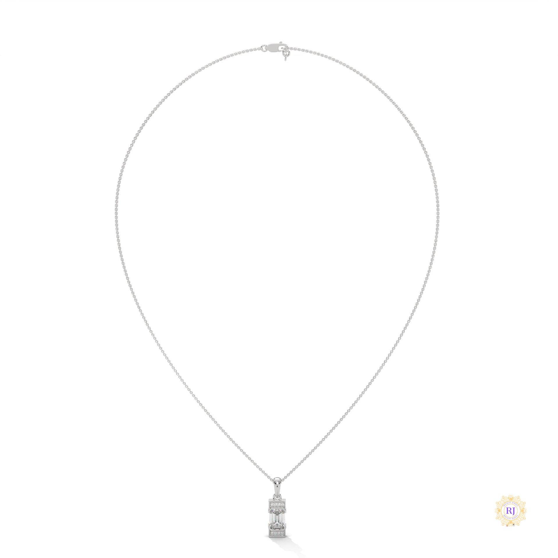 1.0 CT. Emerald-Cut Diamond Pendant