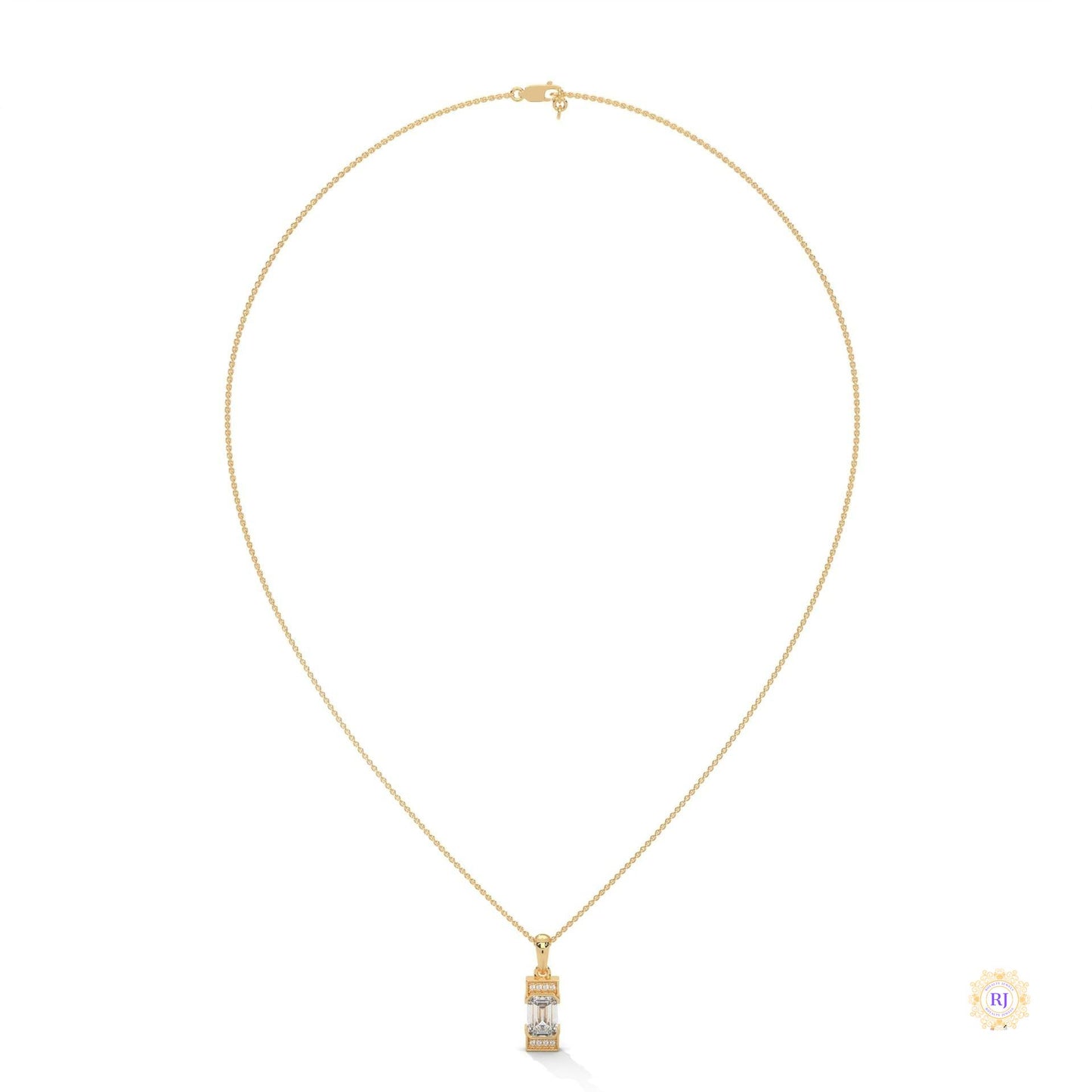 1.0 CT. Emerald-Cut Diamond Pendant