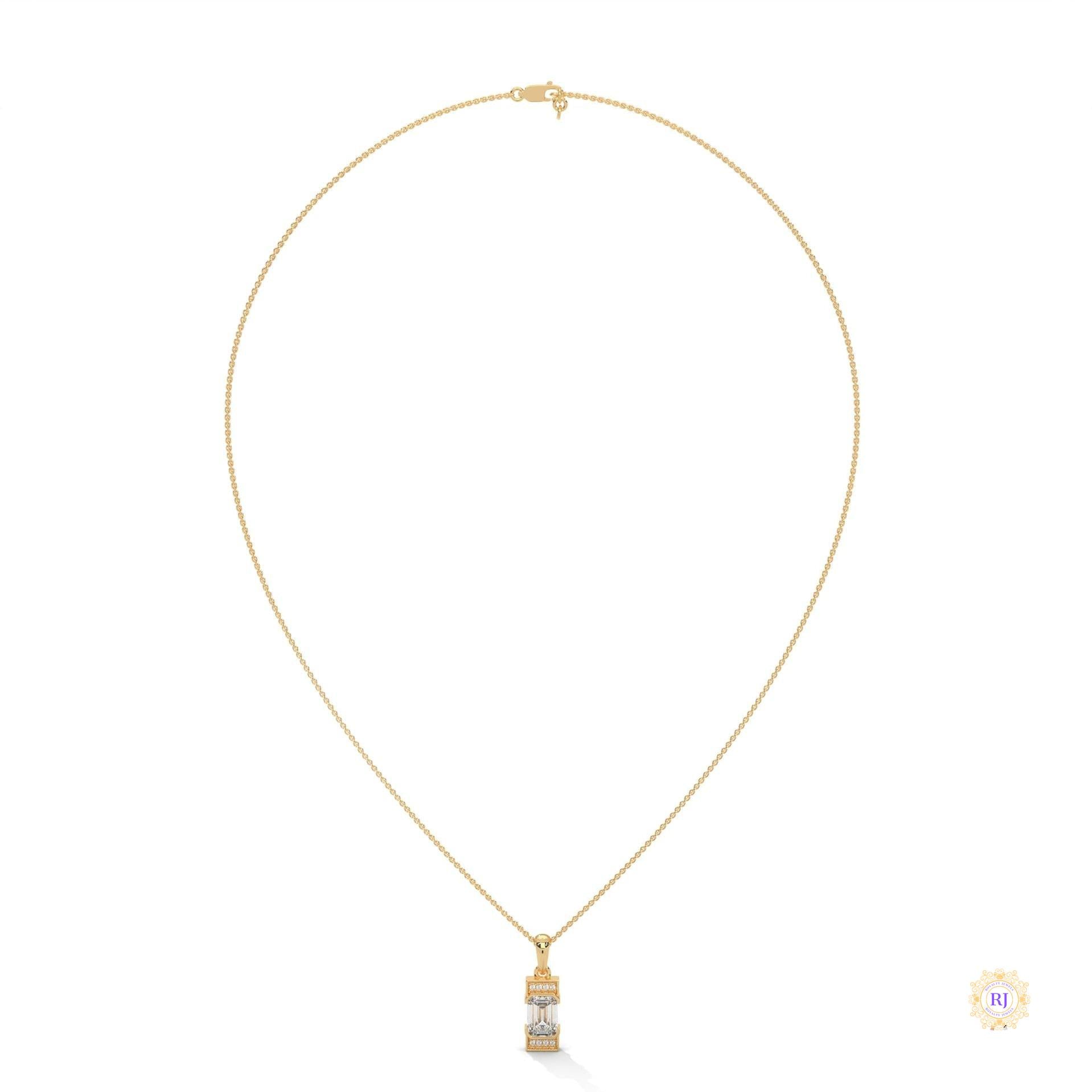 1.0 CT. Emerald-Cut Diamond Pendant