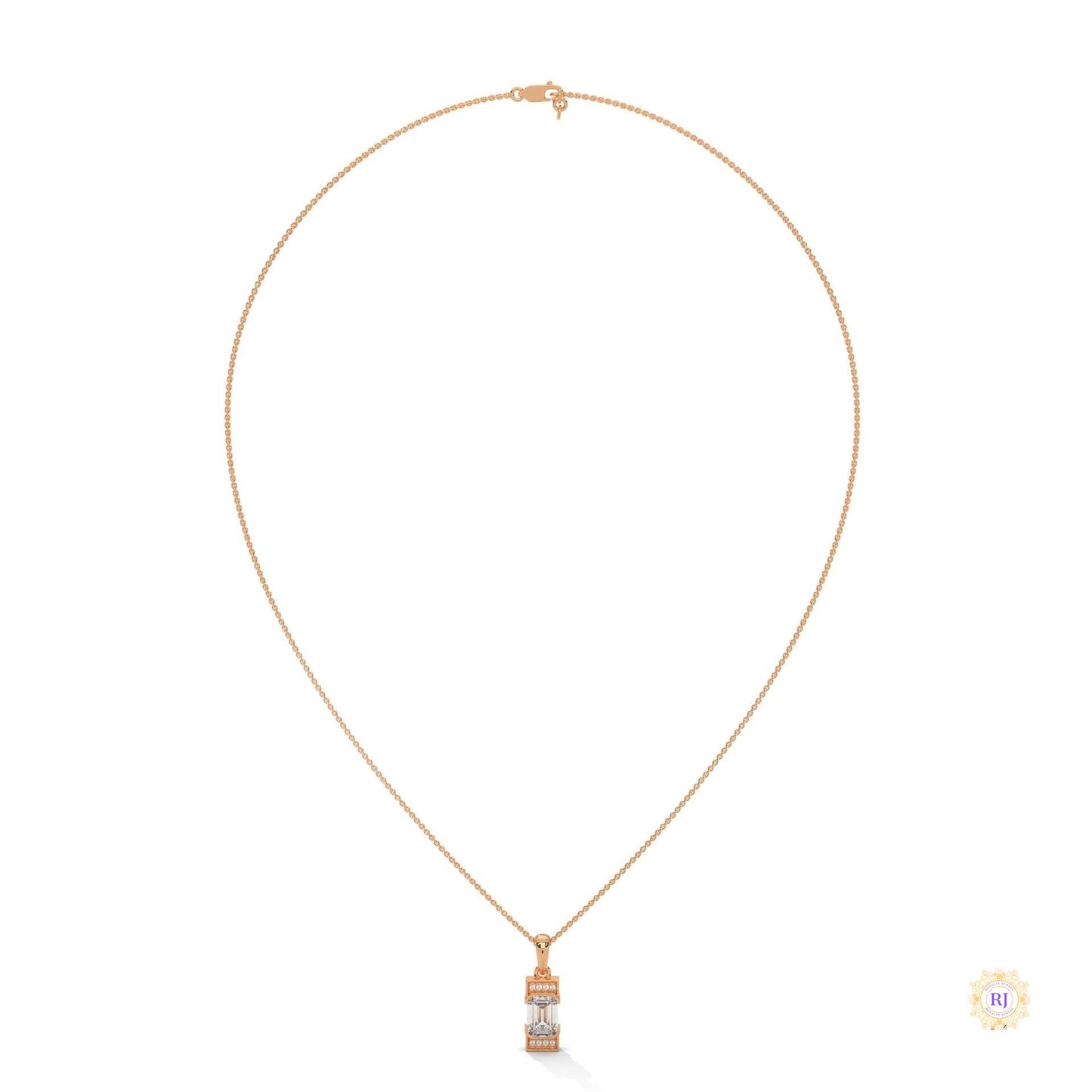 1.0 CT. Emerald-Cut Diamond Pendant
