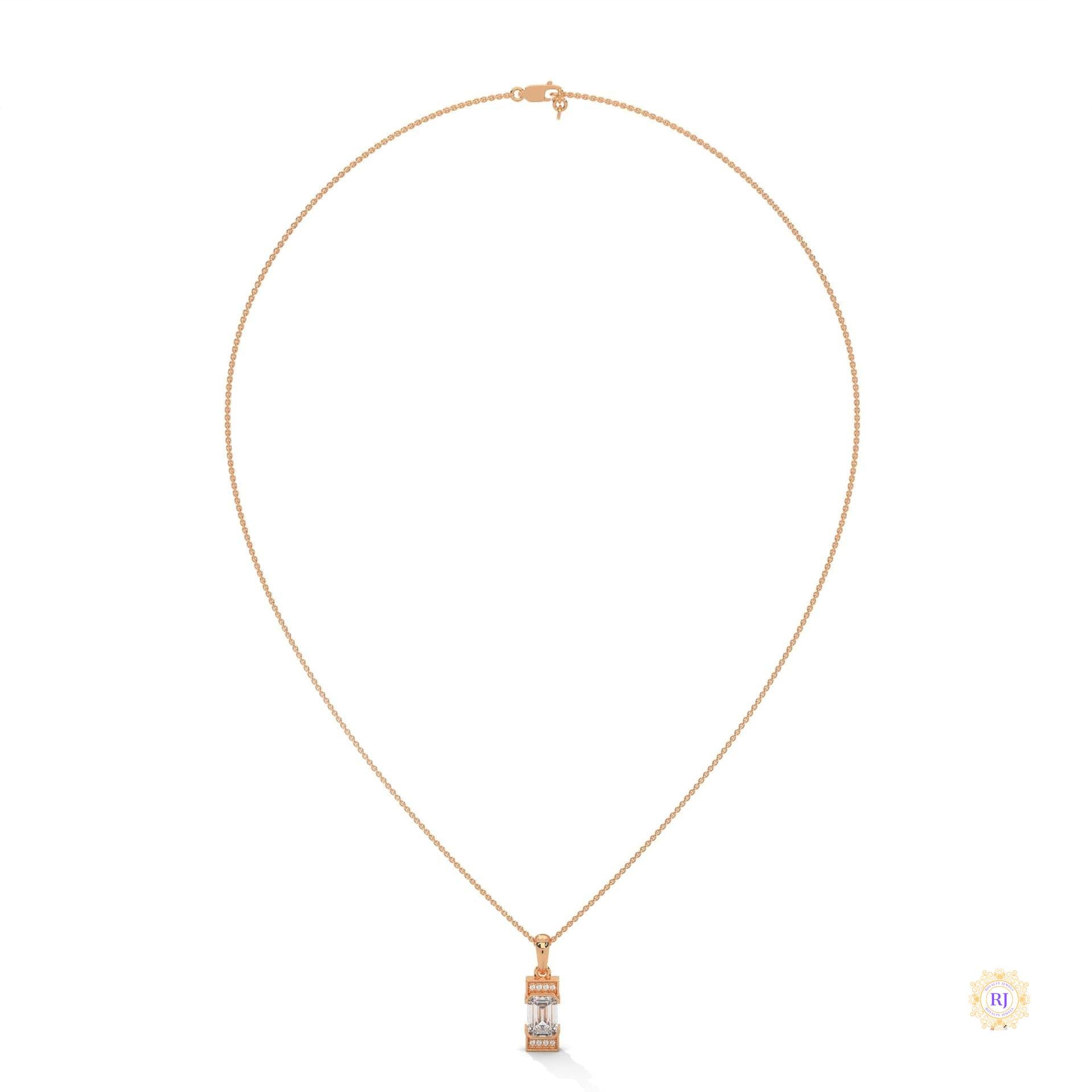 1.0 CT. Emerald-Cut Diamond Pendant