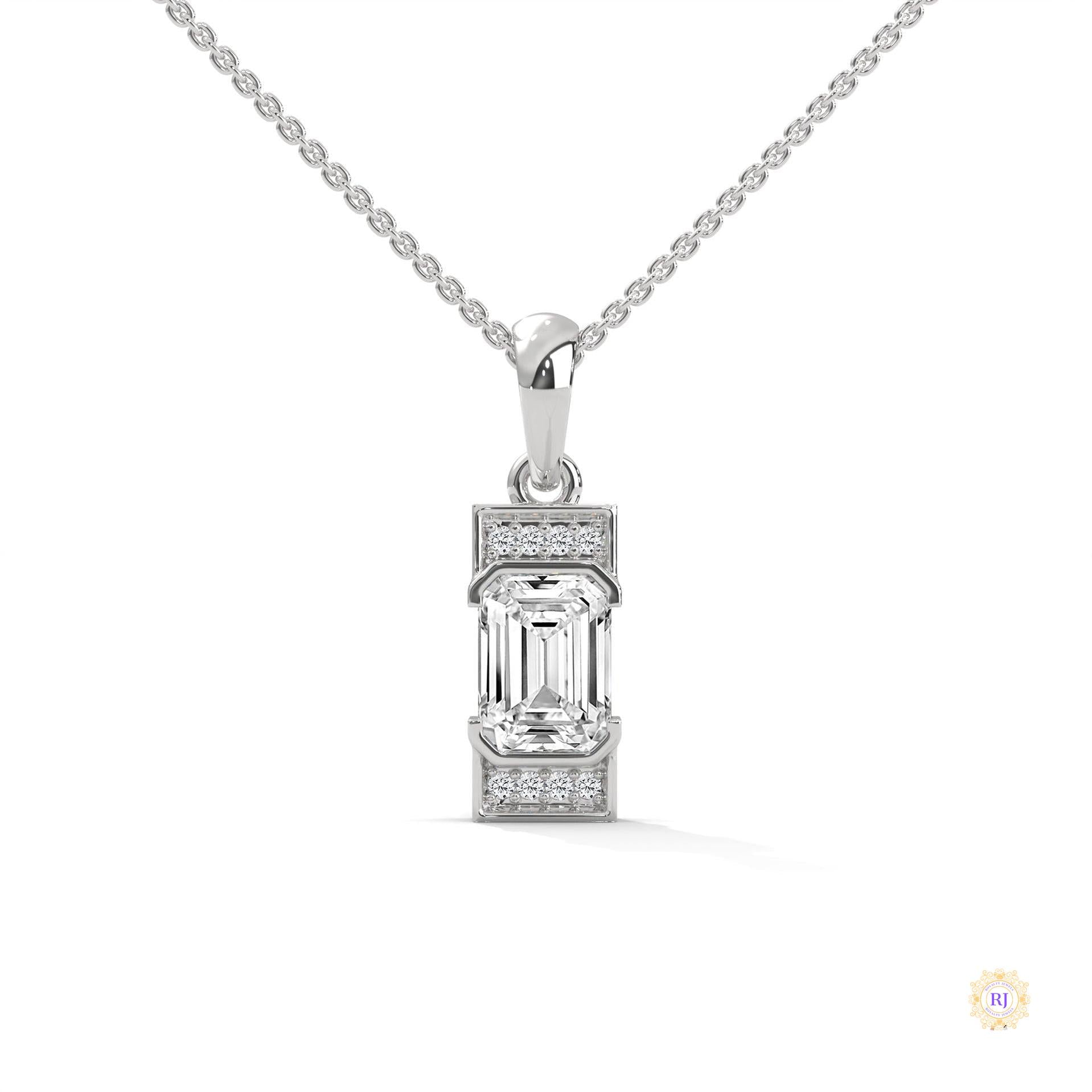 1.0 CT. Emerald-Cut Diamond Pendant