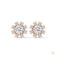 1.0 CT. Round Floral Diamond Studs
