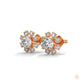 1.0 CT. Round Floral Diamond Studs