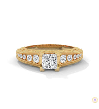 1.0 Ct. Princess-Cut Lab Diamond Engagement Ring