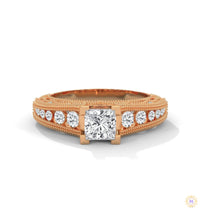 1.0 Ct. Princess-Cut Lab Diamond Engagement Ring