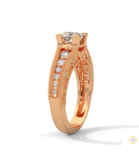 1.0 Ct. Princess-Cut Lab Diamond Engagement Ring