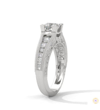 1.0 Ct. Princess-Cut Lab Diamond Engagement Ring