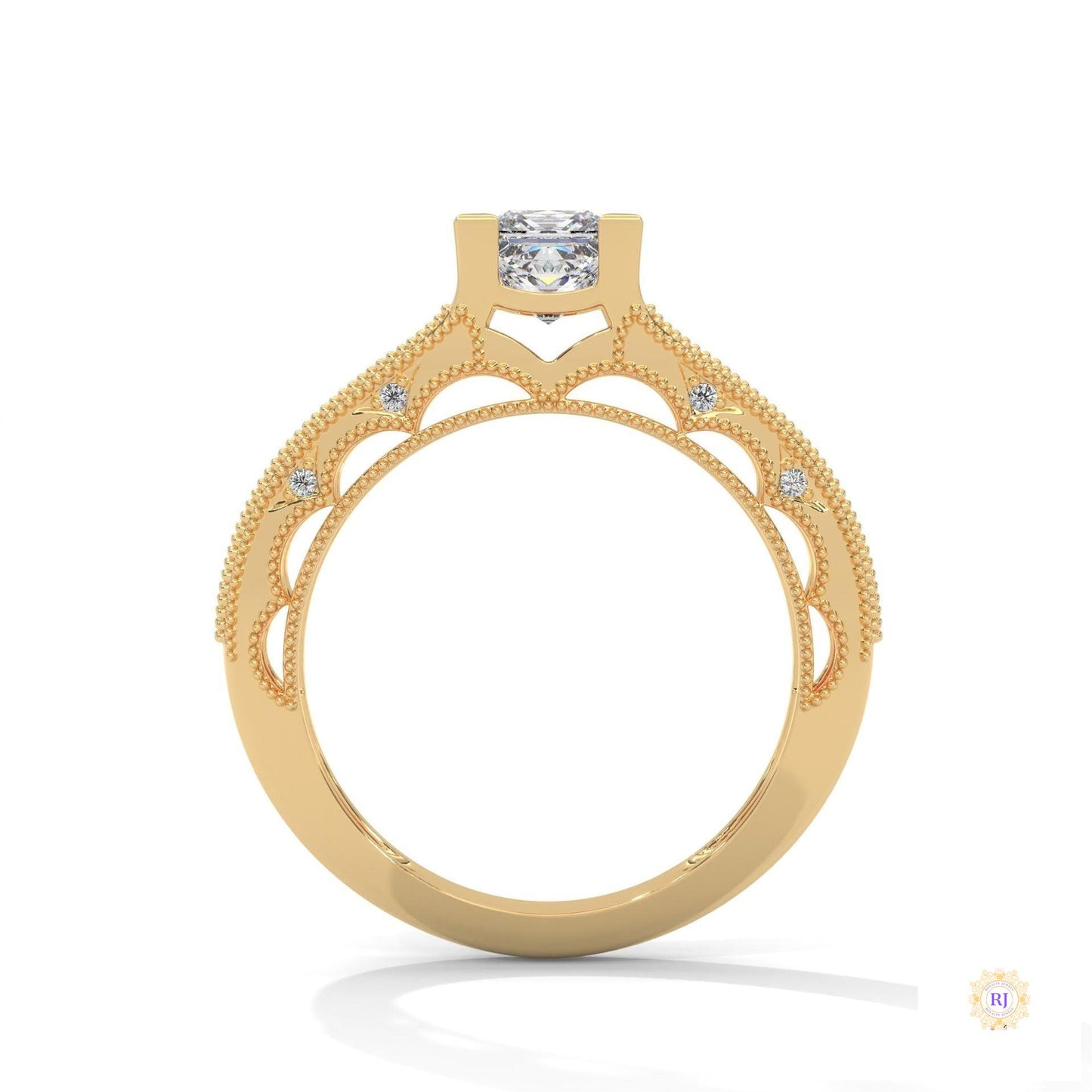 1.0 Ct. Princess-Cut Lab Diamond Engagement Ring