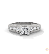 1.0 Ct. Princess-Cut Lab Diamond Engagement Ring