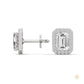 1.05 CT. Emerald-Cut Diamond Halo Stud Earrings