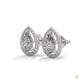1.09 CT. Pear Diamond Halo Stud Earrings