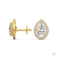 1.09 CT. Pear Diamond Halo Stud Earrings