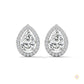 1.09 CT. Pear Diamond Halo Stud Earrings