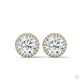 1.10 CT. Bezel Halo Diamond Stud Earrings