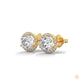1.10 CT. Bezel Halo Diamond Stud Earrings