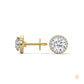 1.10 CT. Bezel Halo Diamond Stud Earrings