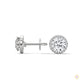 1.10 CT. Bezel Halo Diamond Stud Earrings