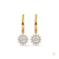 1.10 CT. Diamond Sunburst Drop Earrings