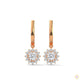 1.10 CT. Diamond Sunburst Drop Earrings