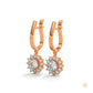 1.10 CT. Diamond Sunburst Drop Earrings
