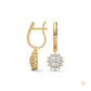 1.10 CT. Diamond Sunburst Drop Earrings