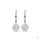 1.10 CT. Diamond Sunburst Drop Earrings