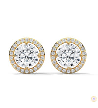 1.10 CT. Halo Diamond Stud Earrings