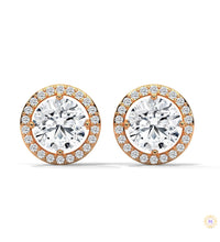 1.10 CT. Halo Diamond Stud Earrings