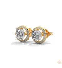 1.10 CT. Halo Diamond Stud Earrings