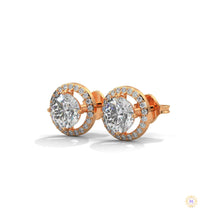 1.10 CT. Halo Diamond Stud Earrings