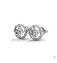 1.10 CT. Halo Diamond Stud Earrings