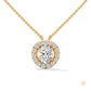 1.10 CT. Oval Halo Diamond Pendant