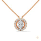 1.10 CT. Oval Halo Diamond Pendant