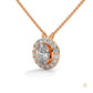 1.10 CT. Oval Halo Diamond Pendant