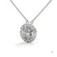 1.10 CT. Oval Halo Diamond Pendant