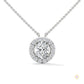 1.10 CT. Oval Halo Diamond Pendant