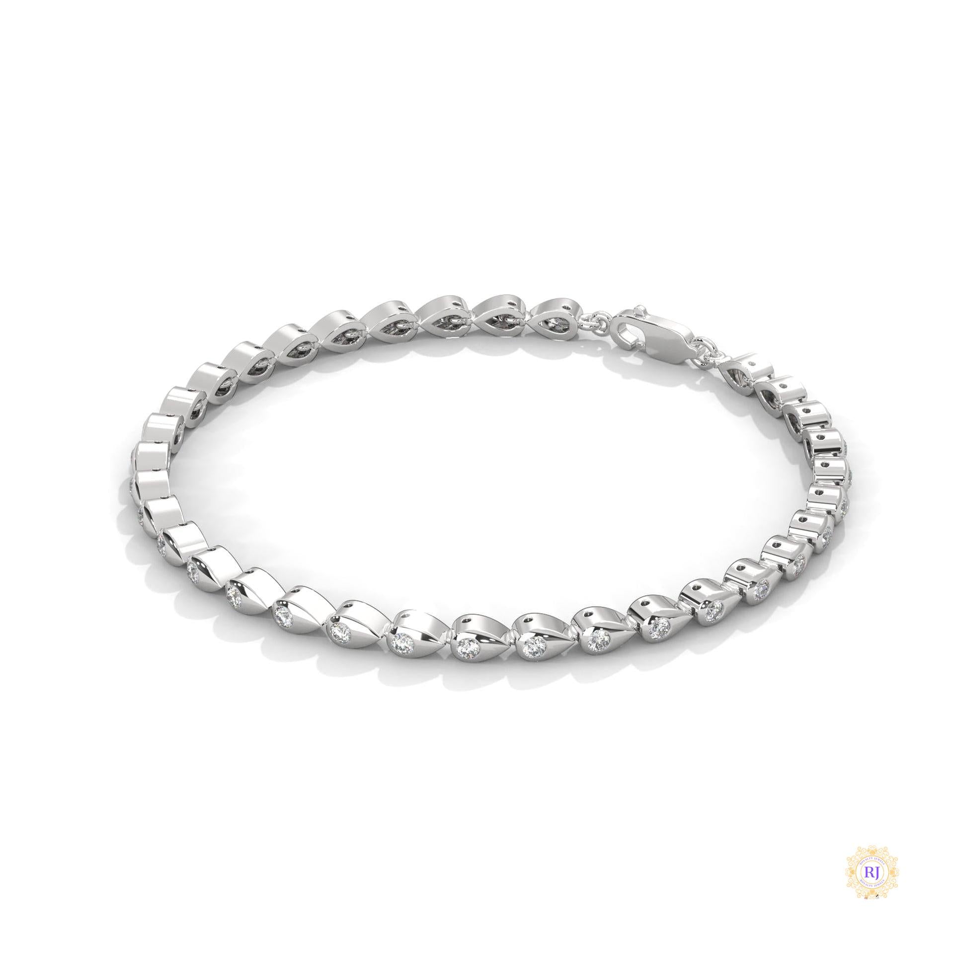 1.20 Ct. Twist Link Lab Diamond Bracelet